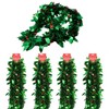 HOVUK® 5x Holly Berry Tinsel Garlands 2M - Deluxe Green