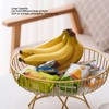 Round Fruit Basket Large Capacity Hollow Metal Fruit Bowl Stand