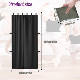 Privacy Curtain for Dance Bag, 59 x 31.5in Portable Dancer Changing Curtain, Backstage Privacy Changing Room, Suitcase Discreet Curtains Without Rack, Partition Screens for Competition Outdoor Camping
