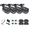 4 Outdoor WiFi Security Cameras 1080P Wireless with Night Vision