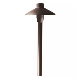 Dauer 490112 - BALI 6" China-Hat Path Light, 21" Height in Brass