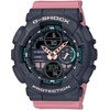 G-SHOCK New Casio G-Shock GMAS140-4A S Series Ana-Digital Peach Pink Resin Ladies Watch
