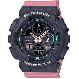 G-SHOCK New Casio G-Shock GMAS140-4A S Series Ana-Digital Peach Pink Resin Ladies Watch