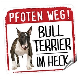 Bull Terrier Bull Terrier Small Car Sticker Paw Way Dog Sticker Reflective Reflective siviwonder No.1