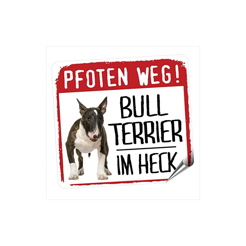 Bull Terrier Bull Terrier Small Car Sticker Paw Way Dog