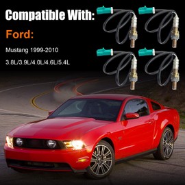4Pcs Upstream & Downstream O2 Oxygen Sensor Fit for Ford Mustang 1999-2010 3.8L/3.9L/4.0L/4.6L/5.4L, Oxygen O2 Sensor Replaces OE# 234-4046, 234-4610, 234-4001