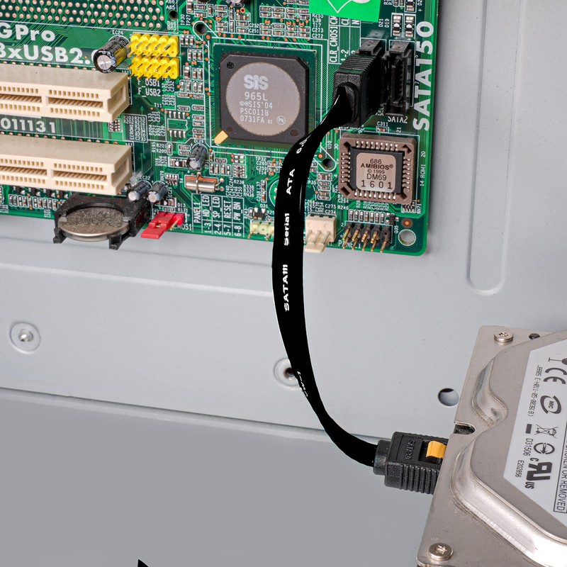 BIGtec SATA Cable 0,7m schwarz gerade/gerade