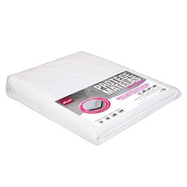 Abeil Polyurethane 100% Cotton Waterproof Mattress Protector, Cotton, white, 160 x 200 cm
