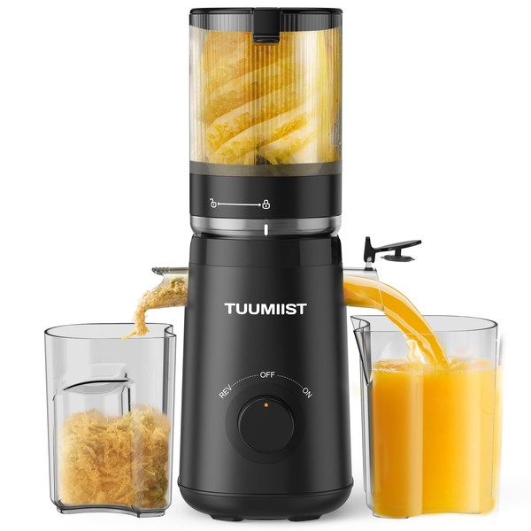 Juicer Machines, TUUMIIST Cold Press Juicer with 5.3" Extra Large