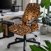 Talayituse Leopard Print Stretch Computer Office Chair Cover Universal Rotating