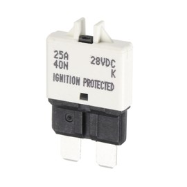 DMiotech 1 Pack 28V DC 25A White ATC/ATO Manual Mini Resettable Fuse for Automotive Circuit Breaker Reset Fuses Low Profile Blade Fuses for Car Truck SUV Marine Boat Motorcycle