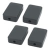 Hunken 4 Pcs Junction Box, Small Waterproof ABS Electrical Box for Electronic Projects, Hobby Use, 55 x 35 x 15 MM, Black