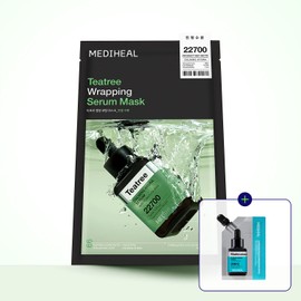 Mediheal Wrapping Serum Mask Tea Tree, 10 sheets, 1 piece 메디힐 랩핑 세럼마스크 티트리, 10매, 1개