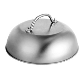 Jirktiy Cheese Melting Dome, Heavy 9 Inch Stainless Steel Round Basting Cover, Grilling Melting Dome for Griddle, Steak, Griddle Grill Accessories 0.6 mm Flat Top Grill Cooking Dome
