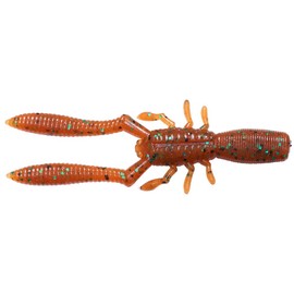 Mega Bath (Megabass) Worm Worms 仕込 Bottle Shrimp (botorusyurinpu) (4inch) ru-tobia/Green & Black Flake 38403 