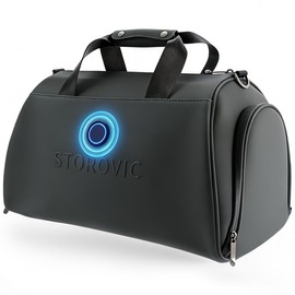 STOROVIC Tech-Driven Deodorizing Gym Bag for Men & Women, 32L Large Capacity Sports Duffel with Cold Plasma Odor Eliminator, Shoe Compartment, and Wet Pocket - Waterproof Travel Overnight Bag