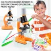 1200X Microscope Children Optical Microscope with LED Light Collection Bottles