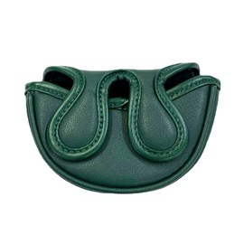 Golf Headcover Putter Cover Mallet Magnetic Closure Center Shaft Clover (Green, Small for Center Shaft)