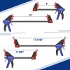 WORKPRO Bar Clamps for Woodworking 6Pk One-Handed Clamp/Spreader 6'' (4)&12''(2)