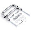 Ranbo C-Shaped 6" Tubular Back-to-Back Frameless Glass Shower Door Push