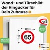 DankeDir! 65th Birthday Plastic Sign (20 x 20 cm) Birthday