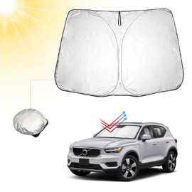 BIBIBO Volvo XC40 Auto Sonnenschutz mit UV Schutz Kompatibel mit Volvo XC40 2018-2024, Auto Sonnenschirm für Frontscheibe, Hitzeschutz Auto gegen UV-Strahlen, Faltbar Windschutzscheibe