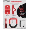 AMBULL D-Ring Tie Down Anchors with Rubber Isolators, 4 Pack
