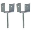 U Shaped 4x4 Deck Post Concrete Anchor Spike, Fence Post
