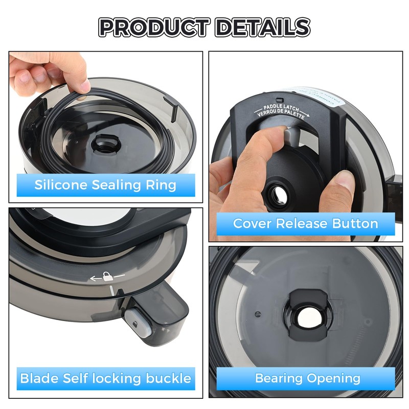DRELD Outer Bowl Lid Replacement for Ninja NC301/NC299AMZ/NC300 Ice Cream