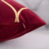 DEZENE Gold Velvet Throw Pillow Covers: 2 Pack 12x20 Inch