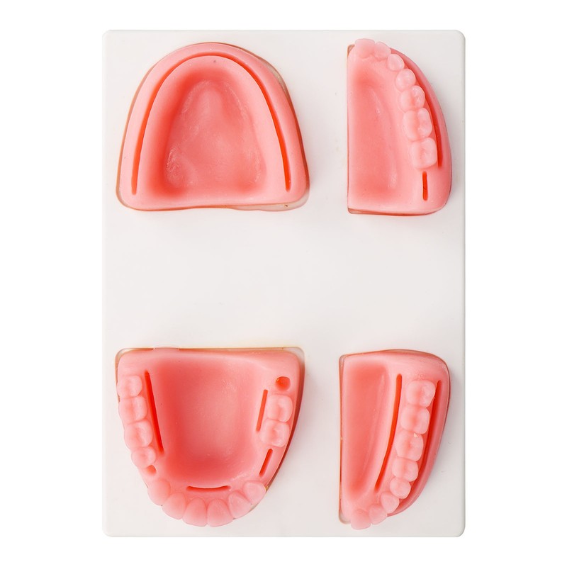 Dental Suture Practice Kit Silicone Model Pliers Tweezers Thread Oral