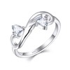 STARCHENIE Women's Infinity Promise Ring 925 Sterling Silver Angel Wing