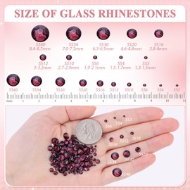3000PCS SS20/5mm Crystal Rhinestones (Amethyst), Bedazzling Flatback Glass Rhinestones for Crafting DIY Nail Art Makeup Decoration, Gems Diomand Charms for Tumbler Shoes Clothing Mug