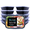 Zencart 12 Pack Meal Prep Containers Reusable, BPA Free Food