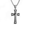 Scddboy Yin Yang Necklace for Men Women Stainless Steel Cross