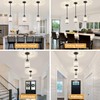 ZSMIHDOH 3 Pack Black Pendant Light, Modern Mini Crystal Pendant