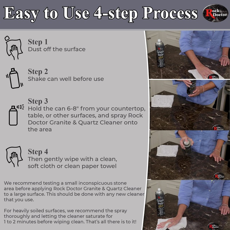 Rock Doctor Granite Sealer for Marble, Stone, and Tile Countertops,