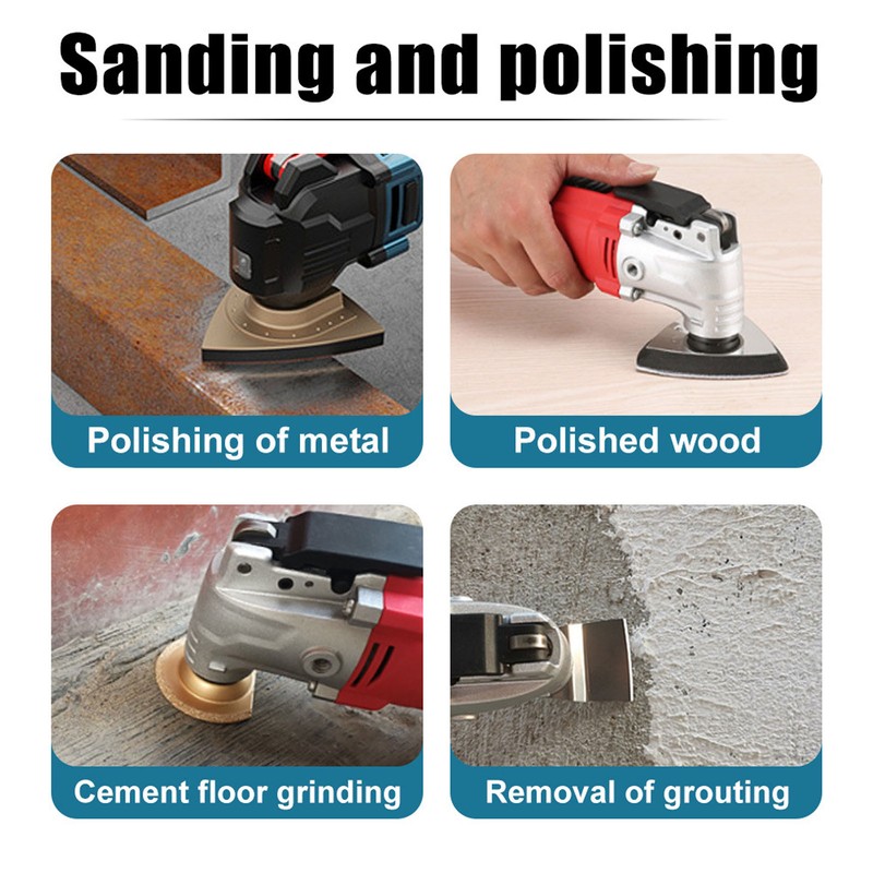 10Pcs Oscillating Saw Blade Triangle Semicircular High Carbon Steel Multitool