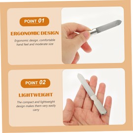 minkissy 2pcs Metal Nail Files Set Manicure Pedicure Files Portable Delicate Texture Design