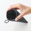 Mujin Ryohin Wrinkle Nylon One-Handed Opening Flat Pouch - Dark