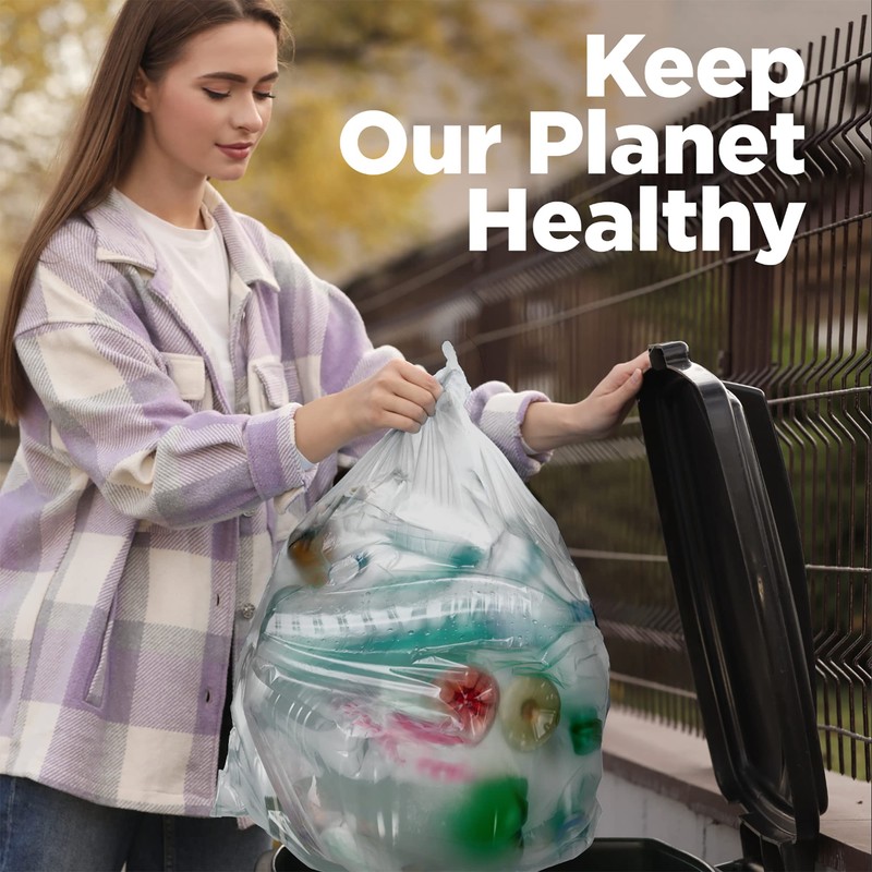 ToughBag 55-60 Gallon Contractor Trash Bags, 2.5 Mil Heavy Duty