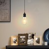 LEDSone Vintage Pendant Light Fitting,Industrial Ceiling Rose,Black, 1m Pendant Light,