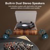 Bluetooth Record Player, 3 Speed Turntable with Built-in Speakers, Retro