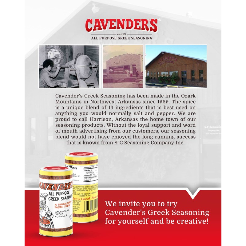 Cavender All Purpose Greek Seasoning 3.25 oz