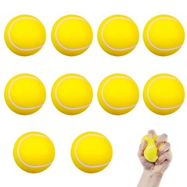 XcnPer Foam Ball, 10 Soft Tennis Balls for Kids and Adults, Sponge Balls for Training and Recreation, Foam Golf Balls, 6 cm Diameter, Rubber Material