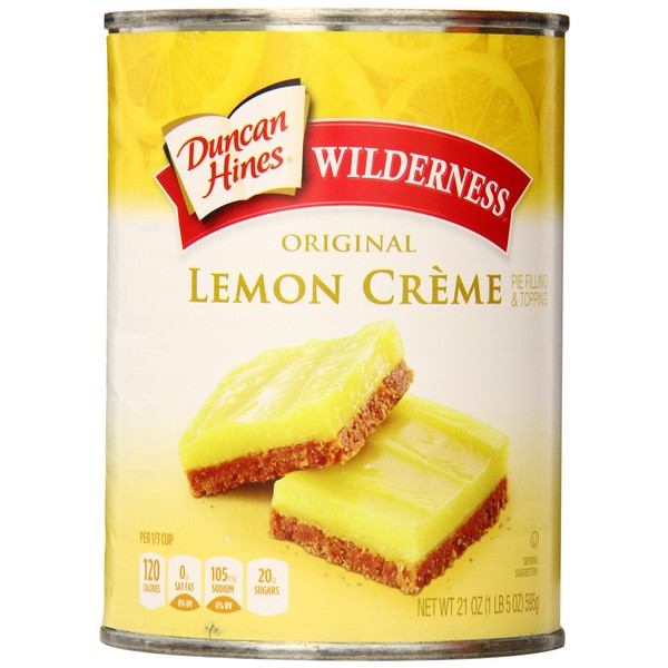 Duncan Hines Wilderness Pie Filling & Topping, Lemon Creme, 21 Ounce (Pack of 8)