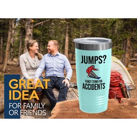 Snowboarding Teal Edition Viking Tumbler 20oz - Jumps - Ski Snowboard Goggles Snowboarder Skiing Snowboarding Gift Skiers Hiking Mountain