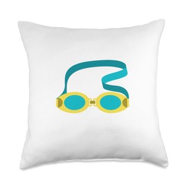 Swimming Goggles Throw Pillow
