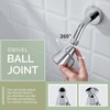 Angle Simple High Flow Shower Head, Brass Swivel Joint Adjustable