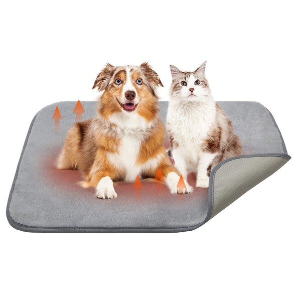 Homimp Reusable Dog Mat for Floor, Self Warming Non-Slip Washable